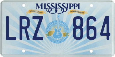 MS license plate LRZ864