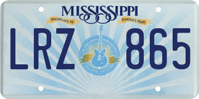 MS license plate LRZ865