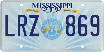 MS license plate LRZ869