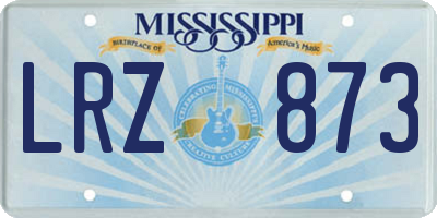 MS license plate LRZ873
