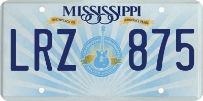 MS license plate LRZ875