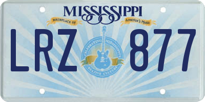 MS license plate LRZ877
