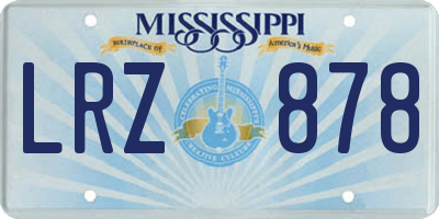MS license plate LRZ878