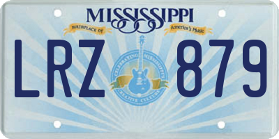 MS license plate LRZ879