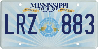 MS license plate LRZ883