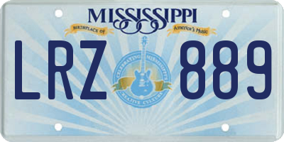MS license plate LRZ889