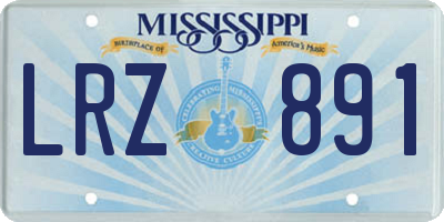 MS license plate LRZ891