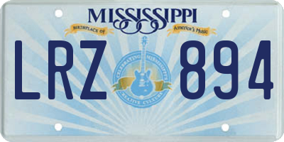 MS license plate LRZ894