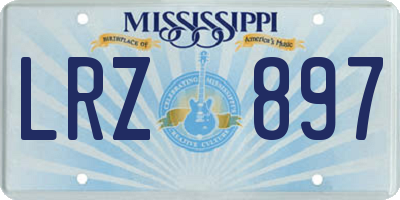 MS license plate LRZ897