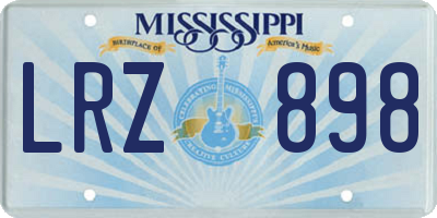 MS license plate LRZ898