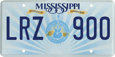 MS license plate LRZ900
