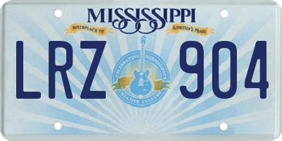 MS license plate LRZ904