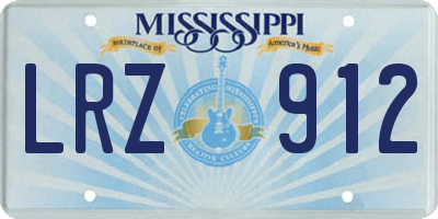 MS license plate LRZ912