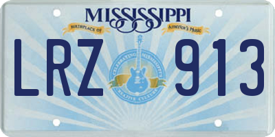 MS license plate LRZ913