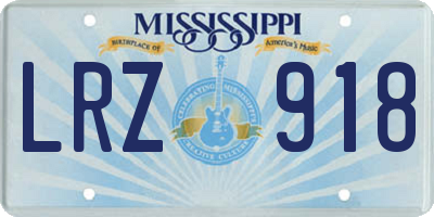 MS license plate LRZ918