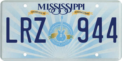 MS license plate LRZ944