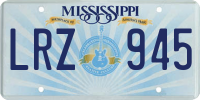 MS license plate LRZ945