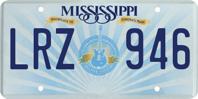 MS license plate LRZ946