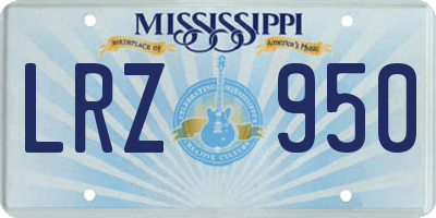 MS license plate LRZ950