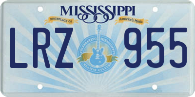 MS license plate LRZ955