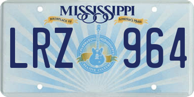 MS license plate LRZ964