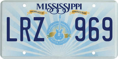 MS license plate LRZ969