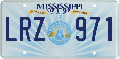 MS license plate LRZ971