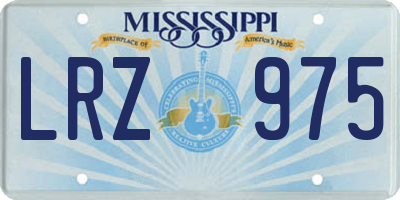 MS license plate LRZ975