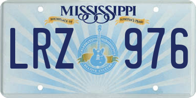MS license plate LRZ976