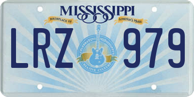 MS license plate LRZ979