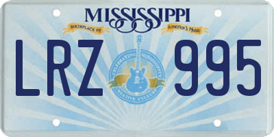 MS license plate LRZ995