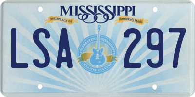 MS license plate LSA297