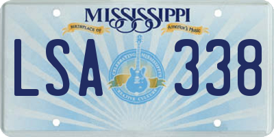 MS license plate LSA338