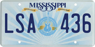 MS license plate LSA436