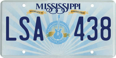 MS license plate LSA438