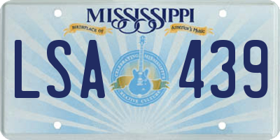 MS license plate LSA439