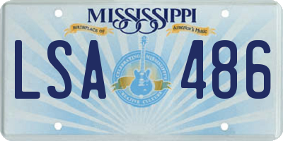 MS license plate LSA486