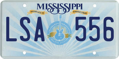 MS license plate LSA556