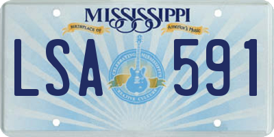MS license plate LSA591