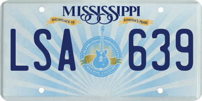 MS license plate LSA639