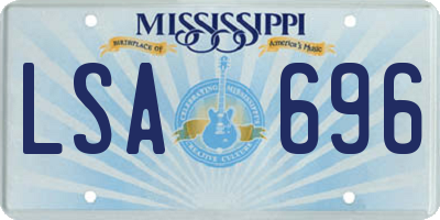 MS license plate LSA696