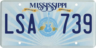 MS license plate LSA739