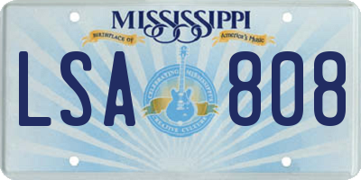 MS license plate LSA808