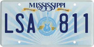 MS license plate LSA811
