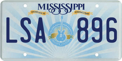 MS license plate LSA896