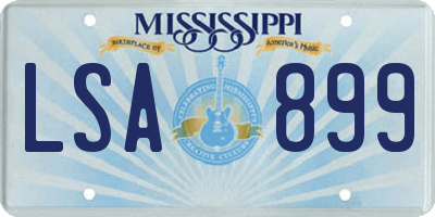 MS license plate LSA899