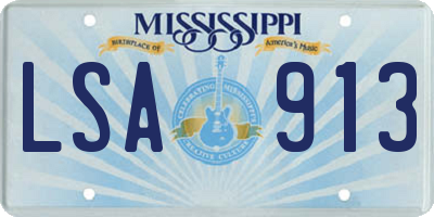MS license plate LSA913
