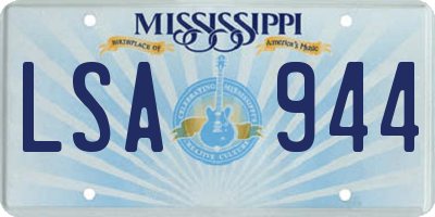 MS license plate LSA944