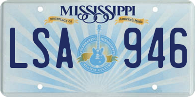 MS license plate LSA946