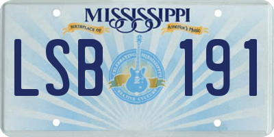 MS license plate LSB191